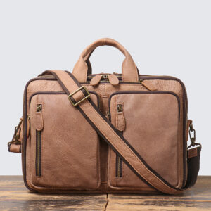 Men’s Leather Backpack Large Capacity Travel Backpack