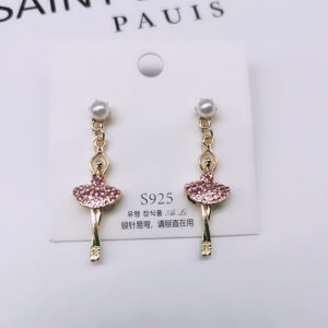 Pearl Southeast Asia Bow Women’s Star Zircon Golden Euro-Korean Ear Team
