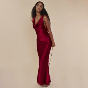 Women’s Clothing Banquet Style Evening Lace Up Long Dress