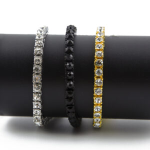 Tin Alloy Gold Color Iced Bracelet Men’s Hip Hop Chain Street Rock Jewelry