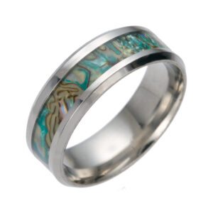 Titanium steel color shell ring high-end ring men’s men’s men’s new personality gift Europe and the United States explosion factory