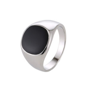 Classic smooth oil dripping men’s zinc alloy ring