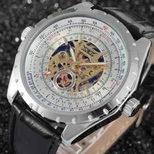 Men’s Business Casual Hollow-out Large Dial Automatic Mechanical Watch