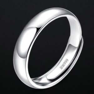 Glossy Ring Simple Men’s Silver Ring