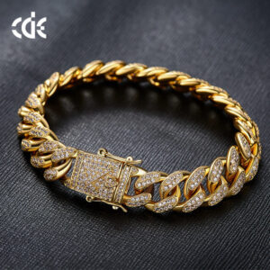 Amazon cross-border European and American Hip hop accessories men’s bracelet Cuban chain
