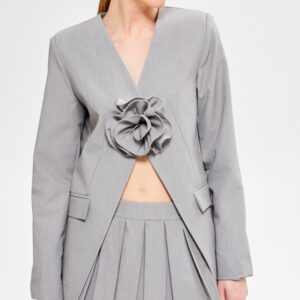 Women’s Design Stitching Flower Suit Jacket