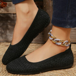 Women’s Round Toe Comfortable Soft Sole Shallow Mouth Shoes