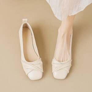 Women’s Chunky Heel Summer Shallow Mouth Soft Sole Shoes