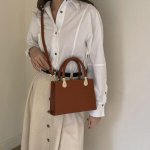 Women’s Fashion Small Square Bag Solid Color