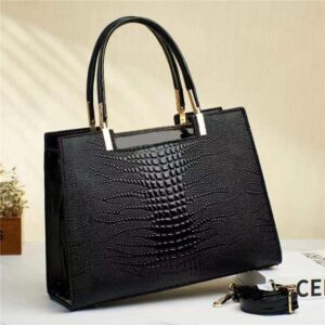 Women’s Fashion Crocodile Pattern Shoulder Crossbody Handbag