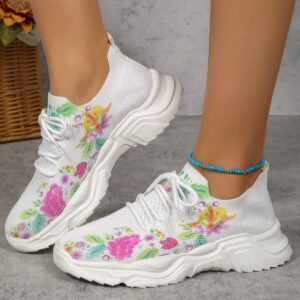 Flower Sports Shoes Women’s Fashion Flat