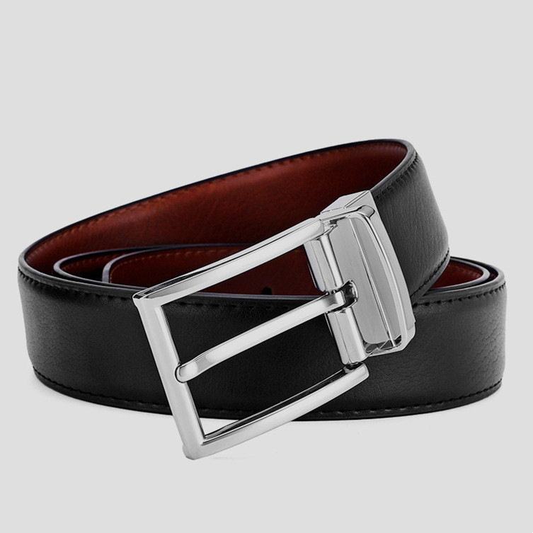 Men’s Rotating Pin Buckle Genuine Leather Belt