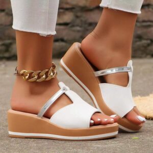 Plus Size Wedge Slippers Women’s Platform Height Increasing