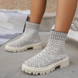 New Flying Woven Sports Independent Plus Size Women’s Short Boots