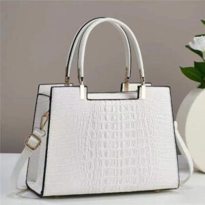 Women’s Fashion Casual Crocodile Pattern Large Capacity Handbag