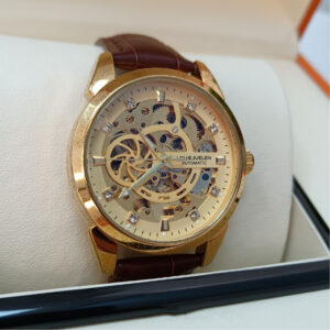 Hollow Men’s Leather Belt Mechanical Watch Waterproof