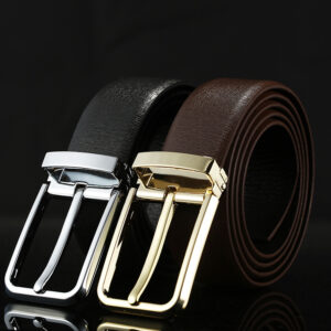 First Layer Cowhide Men’s Simplicity Pin Buckle Belt