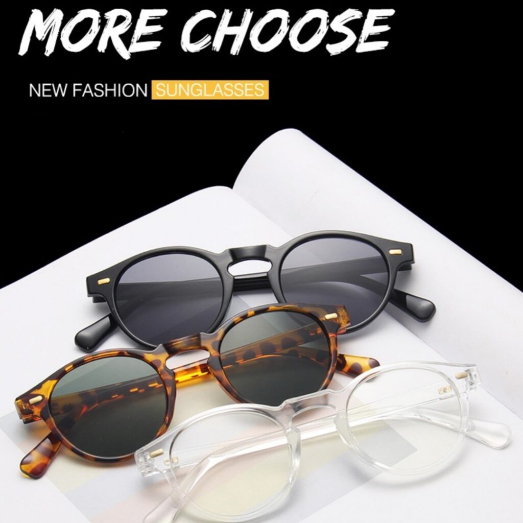 Men’s Retro Mitin Small Frame Leopard Color Fashion Sunglasses