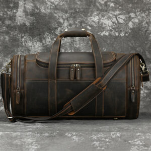 Men’s Real-leather Handbag Crazy Horse Leather Vintage Travel Bag