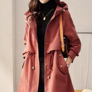Women’s Spring And Autumn Windbreaker Korean Fashion Overcoat