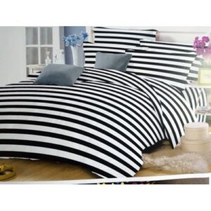 Sharp Duvet, Bedsheets, and Pillowcases in Black/White
