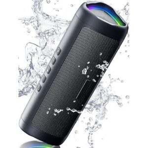 BT 5.3 Bluetooth Speaker: Bright light, waterproof, HD call quality.
