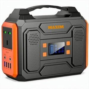 Powkey Portable Power Station, 300W, 250Wh/67,500mAh Solar Generator