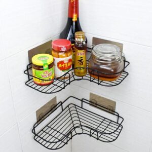 Black Corner Storage Rack for Home, Bathroom, or Kitchen.