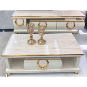 Contemporary Media Console and Center Table with Storage