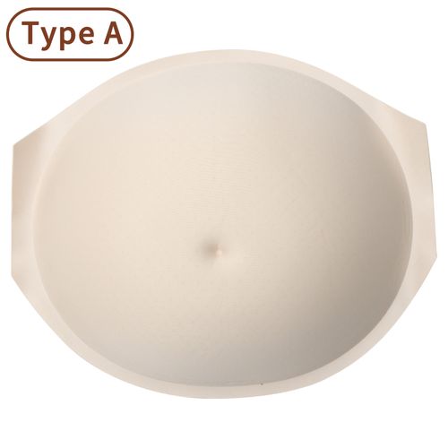 (Type A Nude) Artificial Pregnancy Belly Pad, Pregnant Belly Sponge, Baby Bump Prop