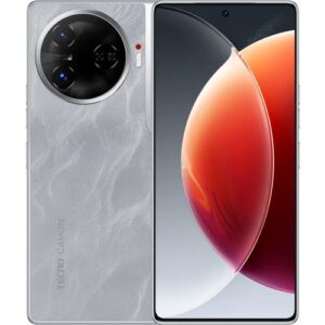 Tecno CAMON 30 Pro 5G: 6.78″ display, 12GB RAM, 512GB storage, dual SIM, 5000mAh battery, in Silver.
